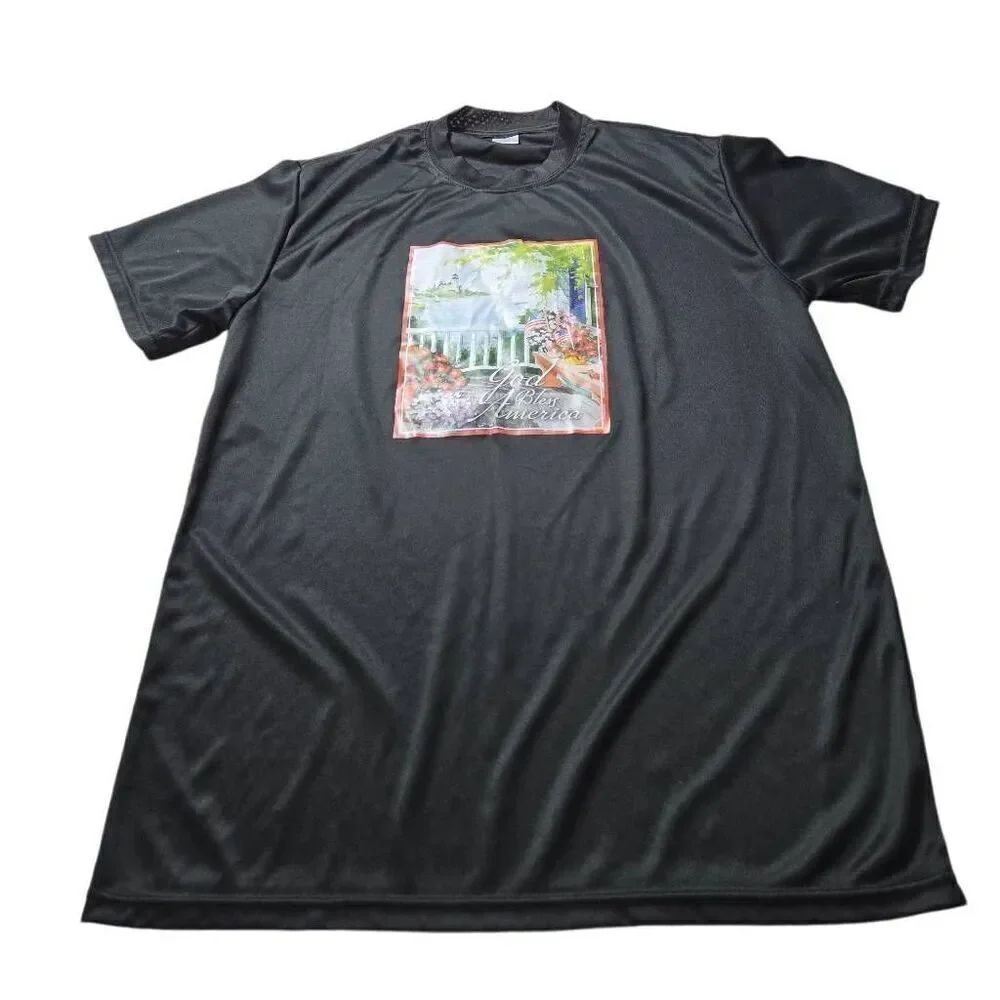 God Bless America Woman shirt L